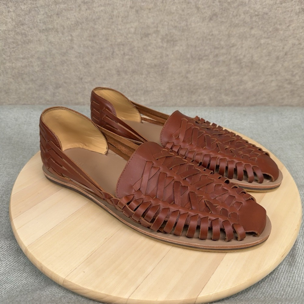 Nisolo Huarache Sandal 2.0 Brandy Leather Woven Mens Size 11.5 Summer Resort